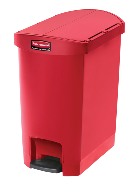 Modellbeispiel: Abfallbehälter-Slim Jim Step-On- Rubbermaid, 30 Liter aus Kunststoff, rot (Art. 39050)