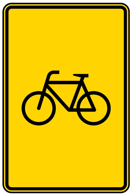 Vorwegweiser für Radverkehr, ohne Pfeilsymbol Nr. 442-53