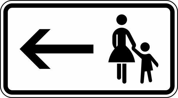 Fußgänger Gehweg links gegenüber benutzen Nr. 1000-12