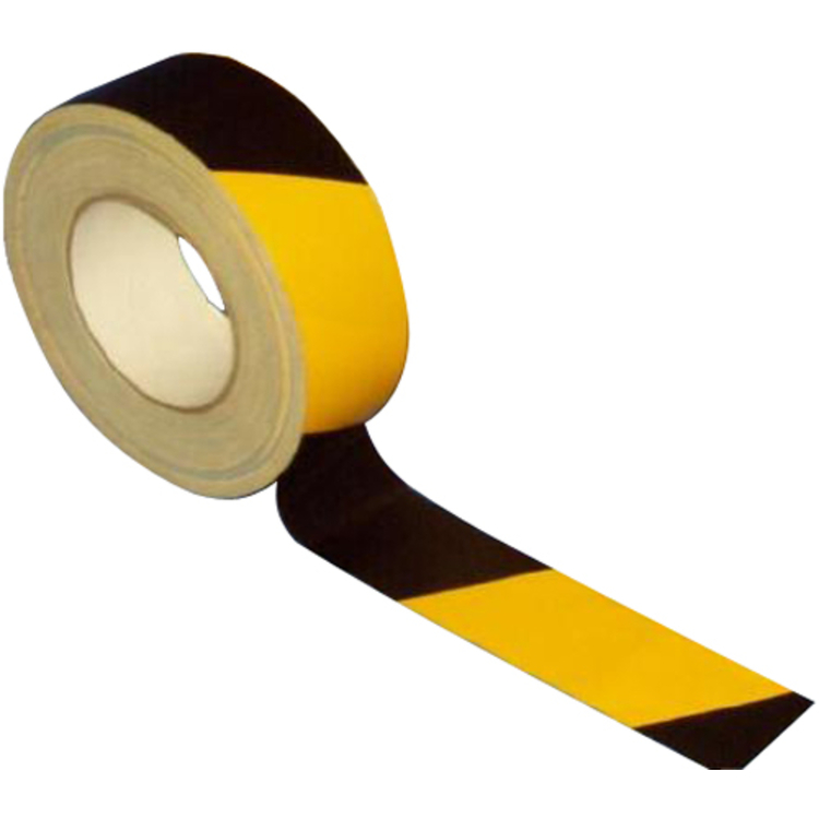 Gewebe-Bodenmarkierungsband -Strong Plus-, schwarz/gelb, 50 m, für vertikale Flächen, VPE 2 Stk.