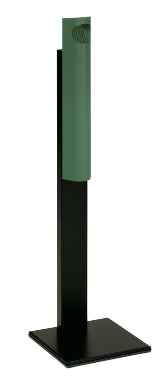 Modellbeispiel: Zigarettenascher -Cubo Pepita- 3,5 Liter, aus Stahl, mit Standfuß, in moosgrün (Art. 16754)