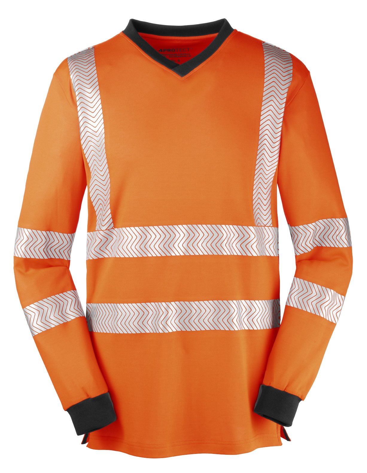 4PROTECT® Warnschutz-Langarm-Shirt JACKSONVILLE, XS, leuchtgelb/grau