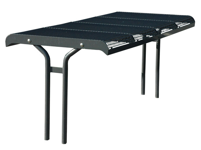 Anwendungsbeispiel: Tisch -Freelax- Abstellfläche aus Drahtgitter in RAL7022 umbragrau (Art. 20605-06)