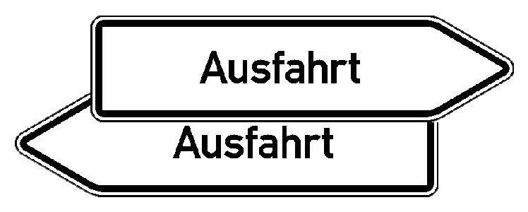 Modellbeispiel: Innerbetr. Wegweiser Ausfahrt rechts / linksweisend (Art. 53.5788)