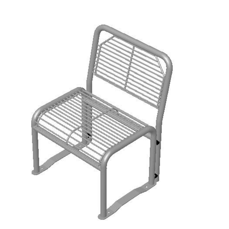 Modellbeispiel: Stuhl -Dita-, mobil ohne Armlehnen, in graualuminium (Art. 20959-11)