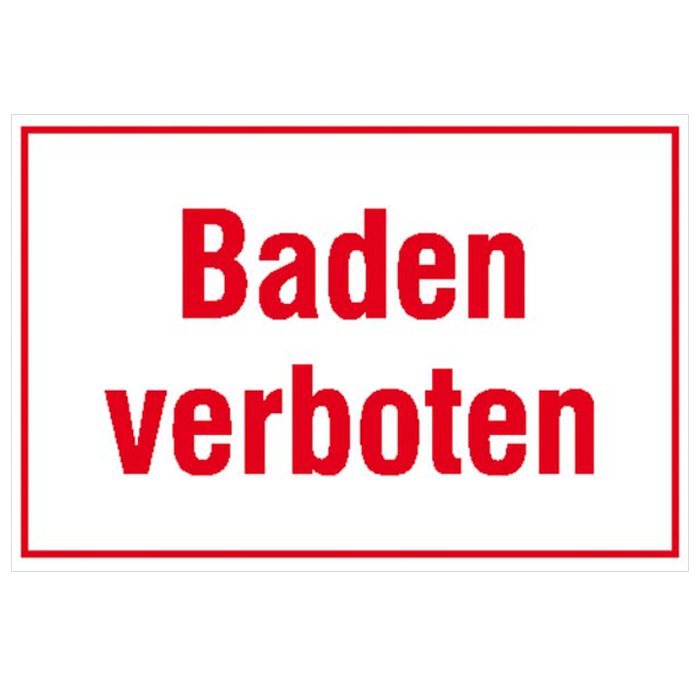 Modellbeispiel: Hinweisschild für Wald- und Freizeitanlagen, Baden verboten (Art. 11.5449)