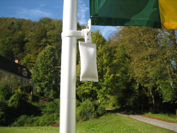 Fahnenmast 'Vane', mobil, zylindrisch (3-teilig) Ø 50 mm aus Aluminium, Höhe über Flur 5 m