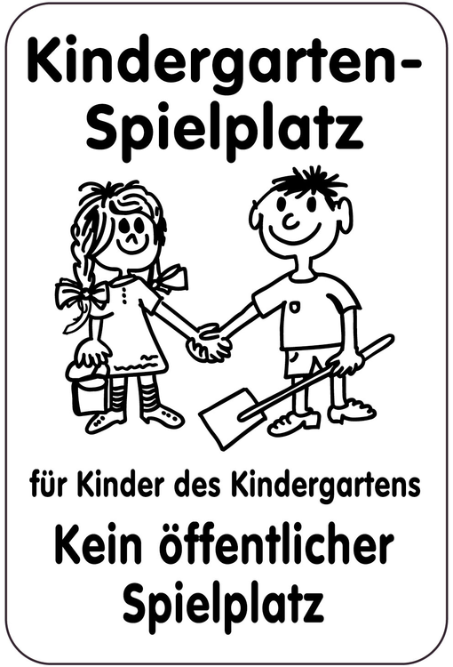 Modellbeispiel: Sonderschild, Kindergarten-Spielplatz für Kinder des Kindergartens (Art. 15030)