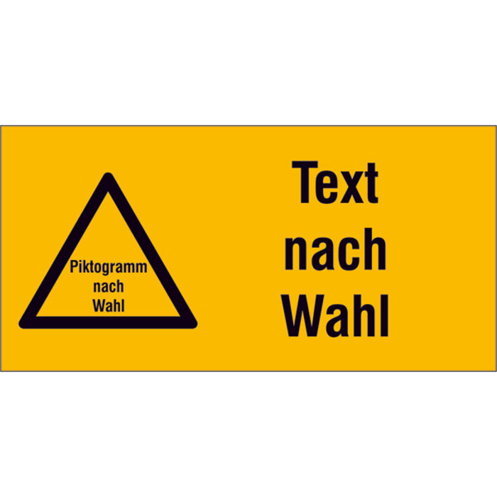 Warnschild -Protect- selbstklebend, Piktogramm und Text nach Wahl