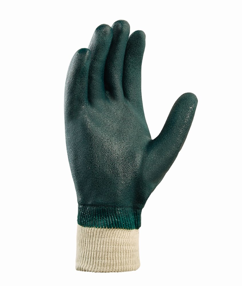 teXXor® PVC-Handschuhe 'GRÜN MIT STRICKBUND'