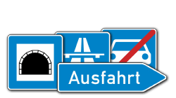 Kraftfahrstrassen & Autobahn Schilder