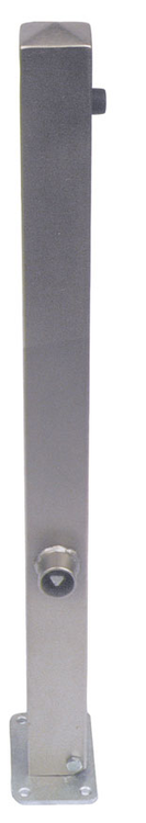 Modellbeispiel: Absperrpfosten -Bollard- zum Aufdübeln, hier umlegbar mit Dreikantverschluss Art. 4070fu