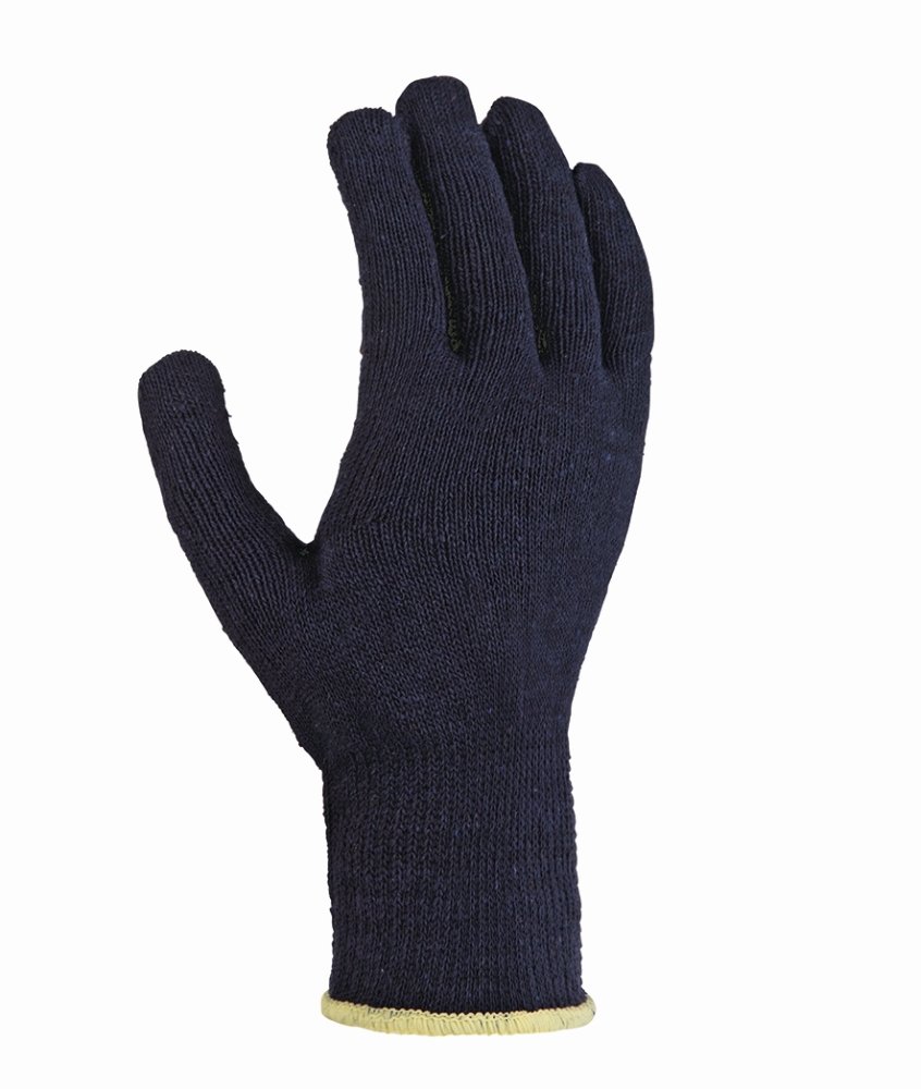 teXXor® Mittelstrick-Handschuhe 'BAUMWOLLE/POLYESTER', blau/blaue Noppen, 7 