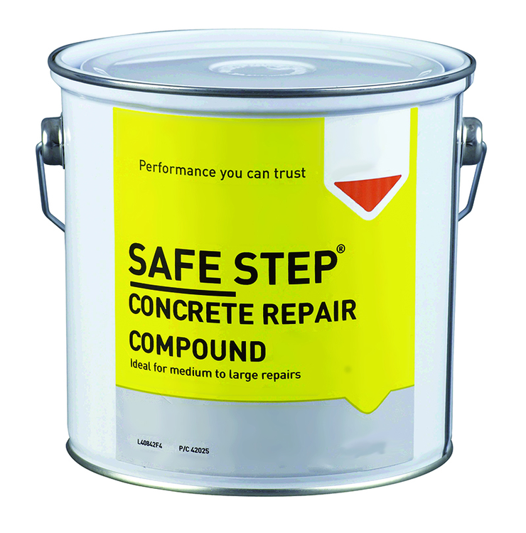 Betonreparatur 'SAFE STEP', 25 kg, nach 4 Std. überfahrbar, für Innen- und Außenbereich