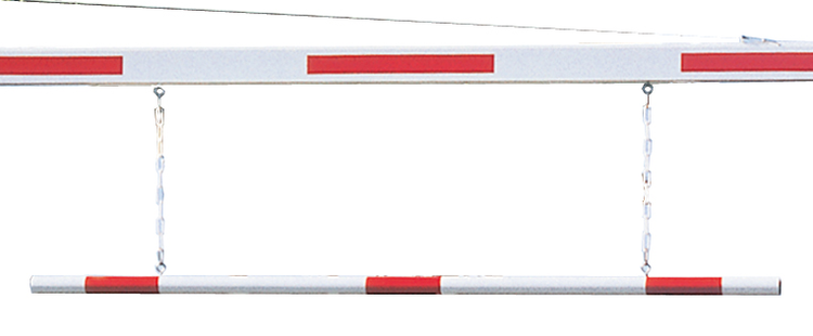 Anwendungsbeispiel: Barriere für Höhenbegrenzungssperren Modell rot/weiß (Art. 13806)