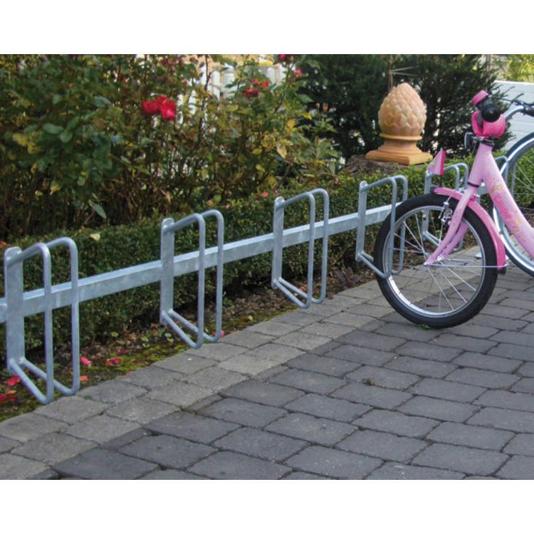 Anwendungsbeispiel: Fahrradständer -Nordstrand- (Achtung: Zeigt Modell mit 90° Einstellung - Art. 421.02)