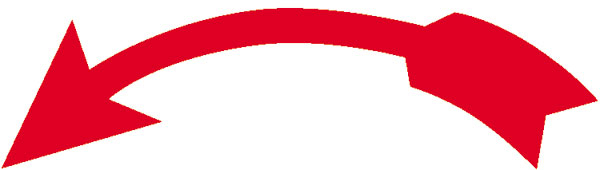 Modellbeispiel: Drehrichtungspfeil, linksweisend, weiß-rot (Art. 31.9401)