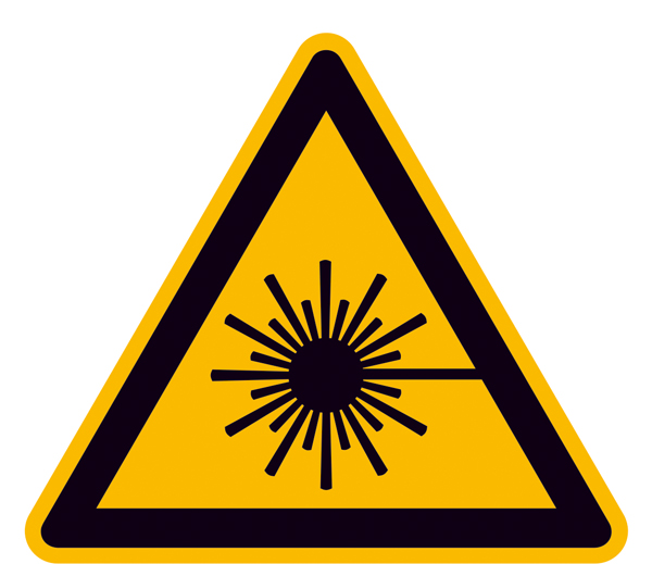 Laserkennzeichnung/Warnschild, Warnung vor Laserstrahl