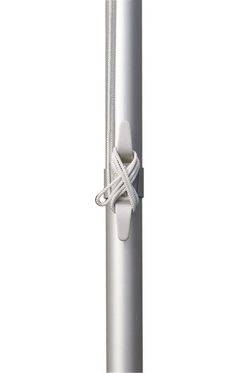 Fahnenmast 'MZA 50', zylindrisch und mehrstufig (3-tlg.) Ø 50mm aus Aluminium, Höhe ü. Flur 5,25m