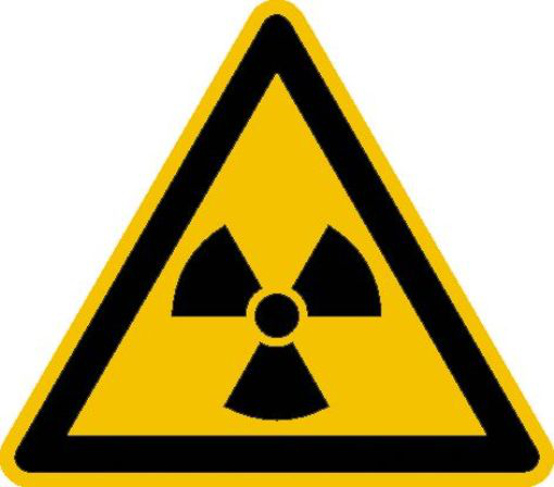 Strahlenschutzkennzeichnung/Warnschild, Warnung vor radioaktiven Stoffen oder...