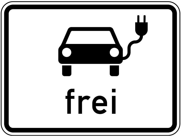Verkehrszeichen StVO, Elektrisch betriebene Fahrzeuge frei Nr. 1024-20