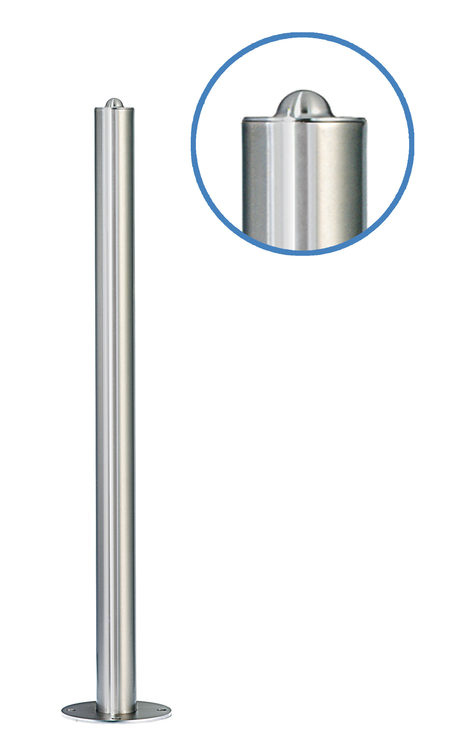 Absperrpfosten -Acero Halbhügel (V2A) Ø 61 mm aus Edelstahl