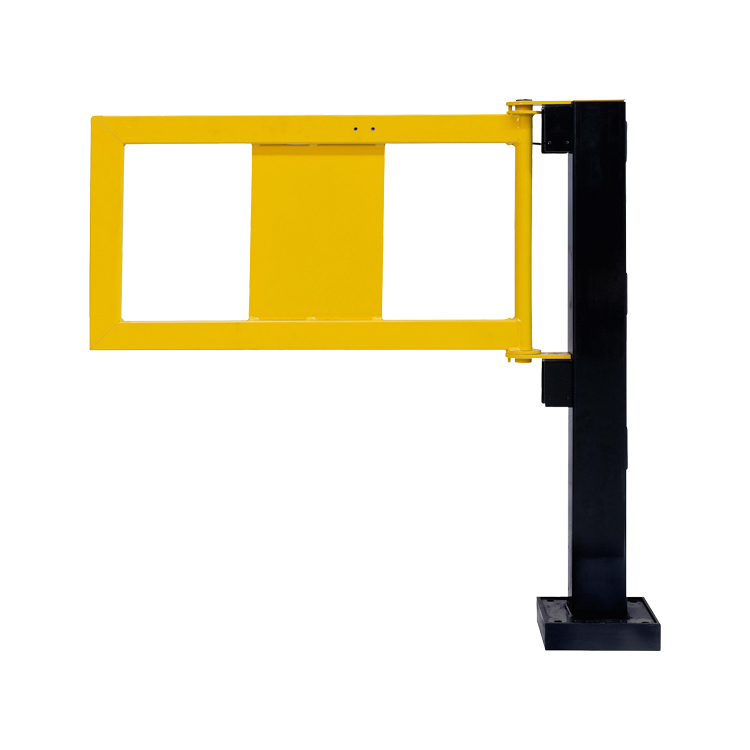 Modellbeispiel: Geländer-Tür für Rammschutzgeländer -Hybrid-,  Schließung mit Gasdruckfeder (Art. 39347)