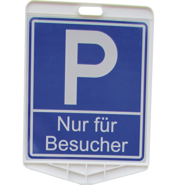 Modellbeispiel: Parkplatzschild aus  Kunststoff -Nur für Besucher-,  aufschraubbar, Art. 20392