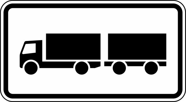 Modellbeispiel: VZ Nr. 1010-60  (Nur Lastkraftwagen mit Anhänger)