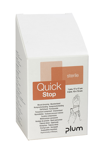 Wundverband -PLUM QuickStop-, 3 Kompressen