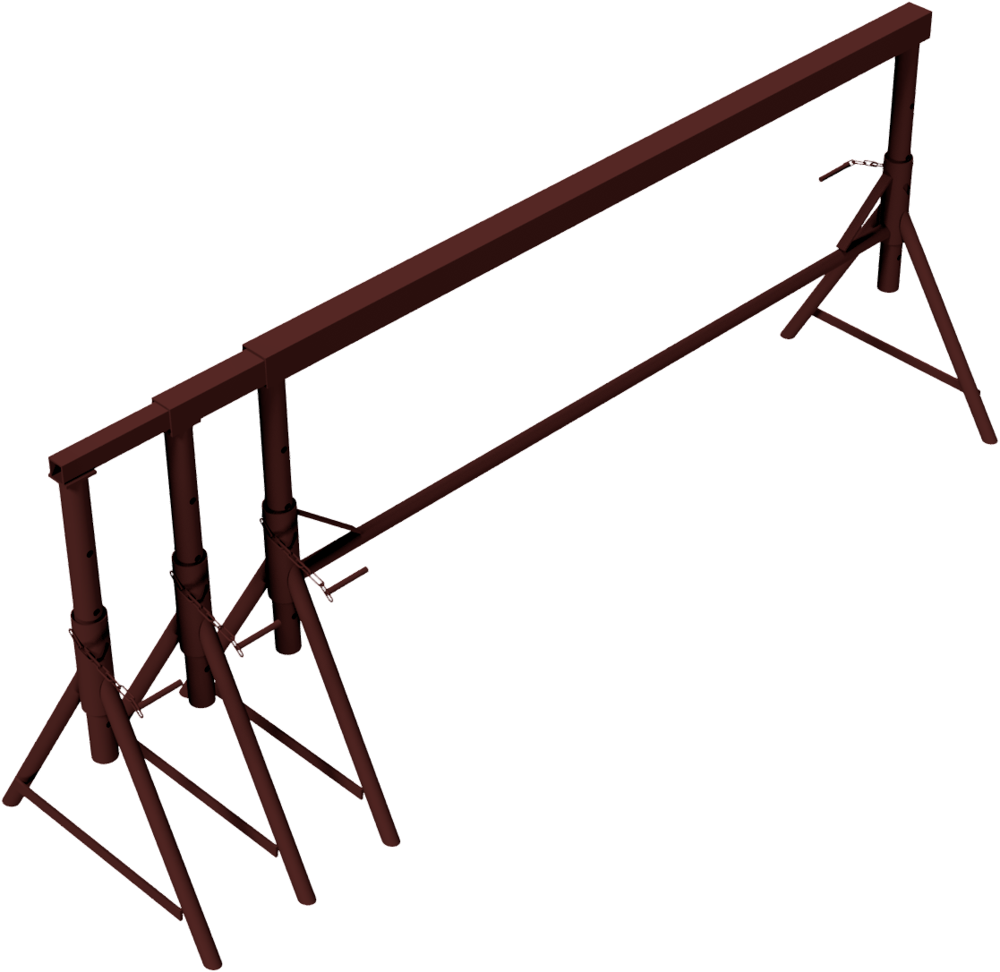 Putzergerüstbock -Combi-, horizontal (1,50-4,20 m) und vertikal (0,55-0,90 m) ausziehbar