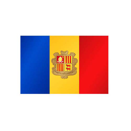 Technische Ansicht: Technische Ansicht: Länderflagge Andorra