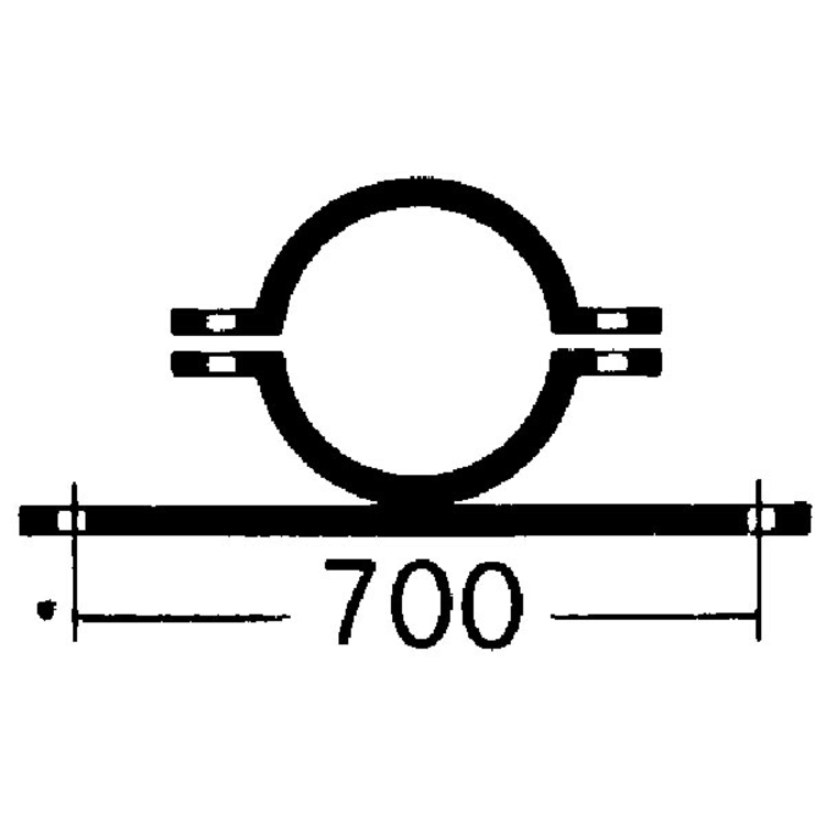 Technische Ansicht: Rohrschelle 700 mm (Art. 90.2795)