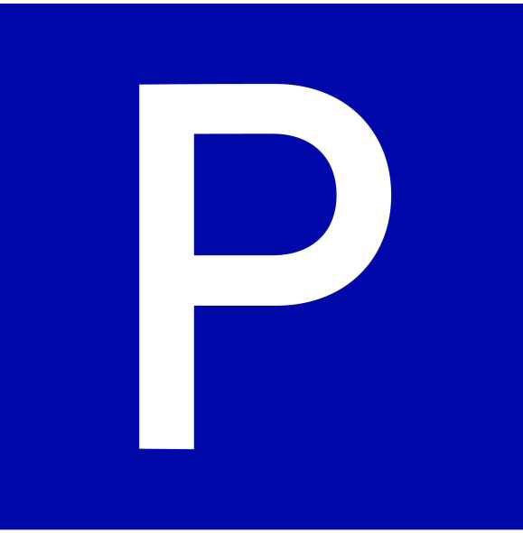 Parkplatzbeschilderung, einseitig