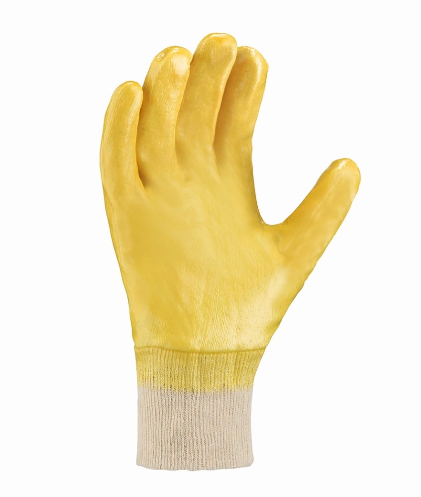 teXXor® Nitril-Handschuhe 'STRICKBUND', Nitril-Vollbeschichtung (gelb), 11 