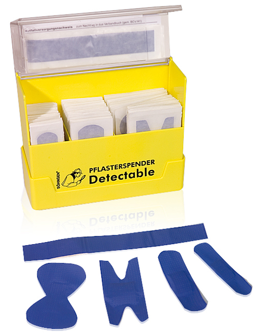 Pflasterspender -Detectable-, inkl. 130 Pflaster, für den Lebensmittelbereich