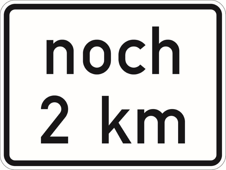 Noch ... km (gemäß VwV-StVO in Tunneln), Nr. 1001-33 (GVZ-Nr.)