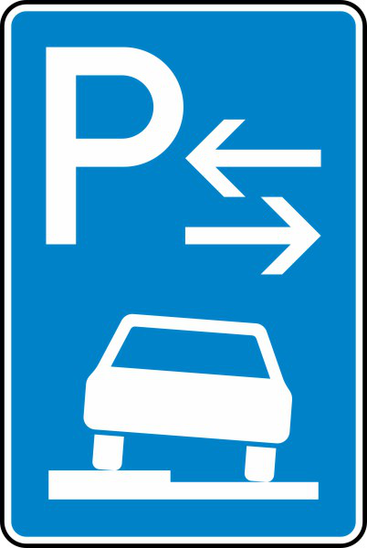 Parken halb auf Gehwegen in Fahrtrichtung links (Mitte) Nr. 315-53