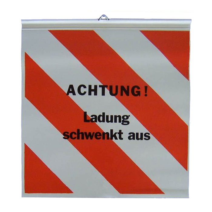 Modellbeispiel: Warnflagge für Langholzfuhrwerke, 500 x 500 mm (Art. 38149)