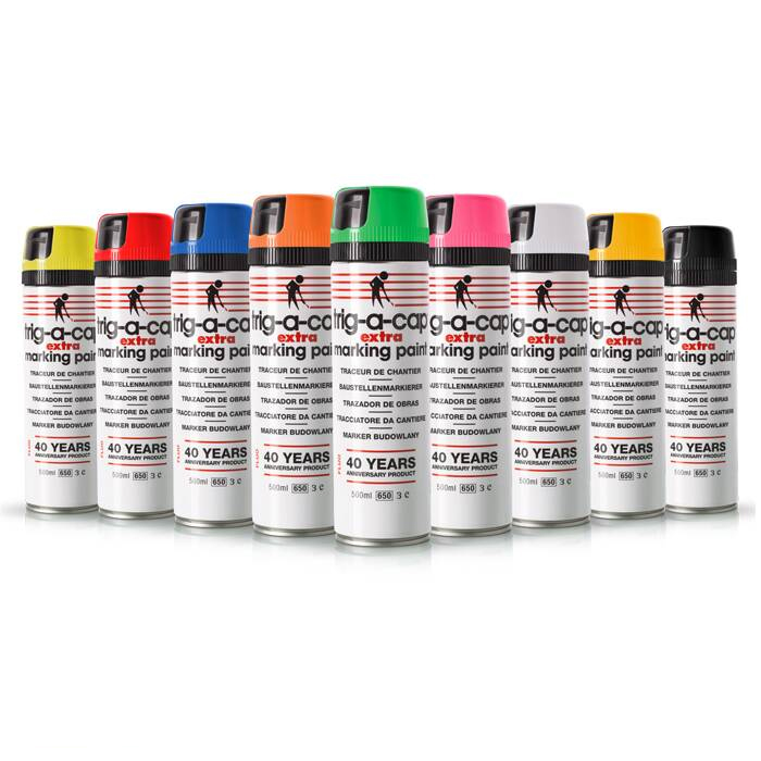 Modellbeispiele: Baustellen-Markierfarbe -trig-a-cap extra-, 500 ml, versch. Farben