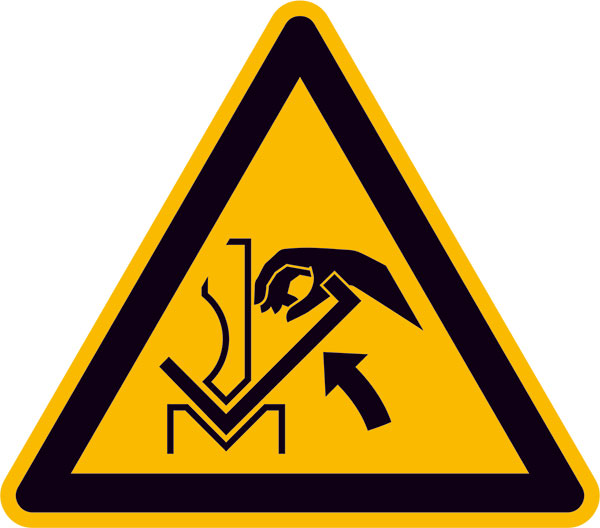 Modellbeispiel: Warnschild Warnung vor Quetschgefahr der Hand... (Art. 21.a8305)