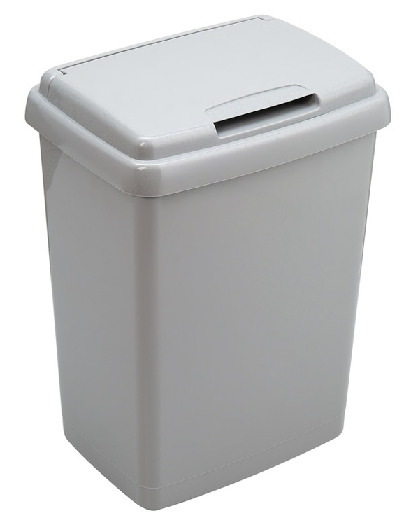 Abfallbehälter -Top-Fix-, 25 Liter aus Kunststoff, mit Klappdeckel, VPE 5 Stk.