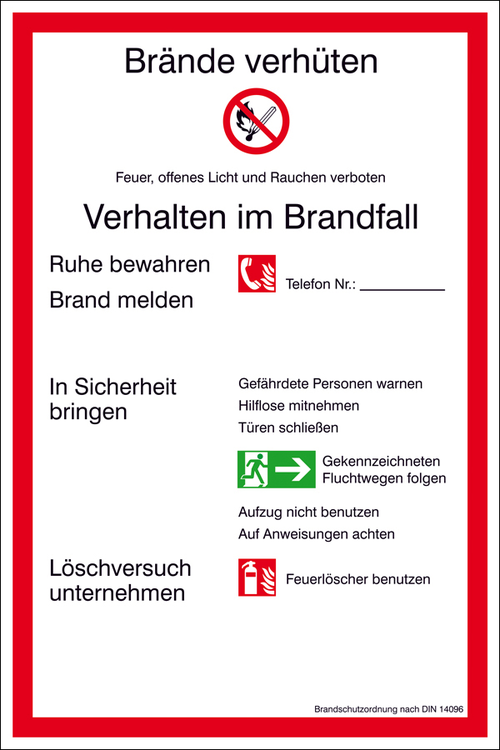 Modellbeispiel: Aushang Brandschutzordnung BRD und LK München nach DIN EN ISO 7010 (Art. 43.a5960)