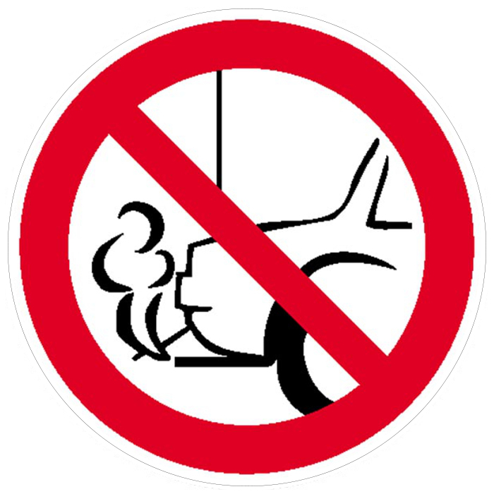Modellbeispiel: Hinweisschild Verbot mit dem Auspuff zur Wand zu parken (Art. 11.1010)