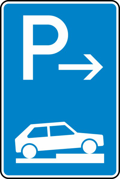 Parken auf Gehwegen halb quer zur Fahrtr. rechts (Ende) Nr. 315-77