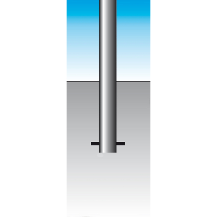 Absperrpfosten -Acero Halbhügel- (V2A) Ø 76 mm aus Edelstahl