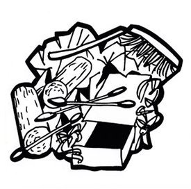 Modellbeispiel: Piktogramm-Aufkleber zur Mülltrennung für 'Restmüll' (Art. 41549.0001)