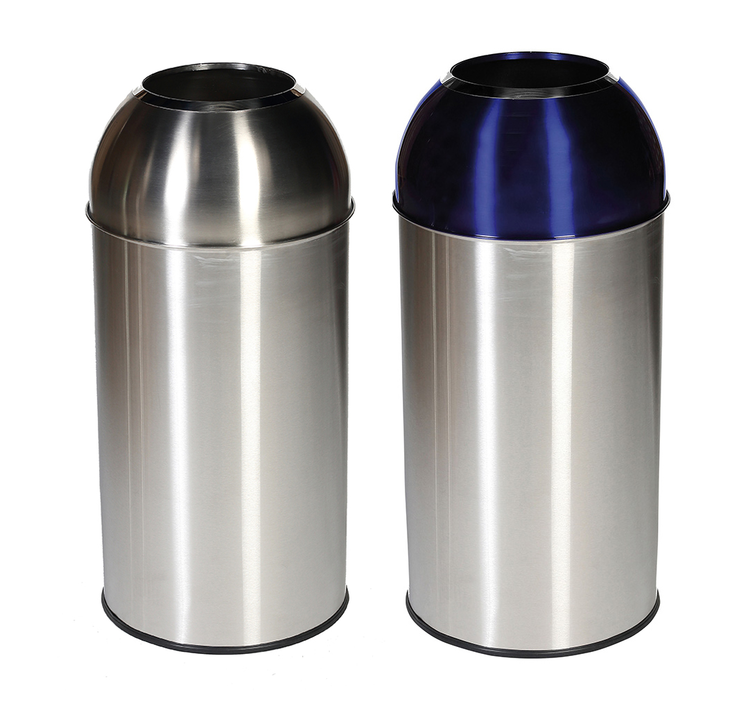 Modellbeispiele: Abfallbehälter -Pro 24-, ohne Farbe und blau (Art.v.l. 36622 und 36625)
