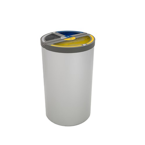 Modellbeispiel: Abfallbehälter -Madrid- 120 Liter, mit drei Einwürfen (Art. 35389-02B2E6A1)