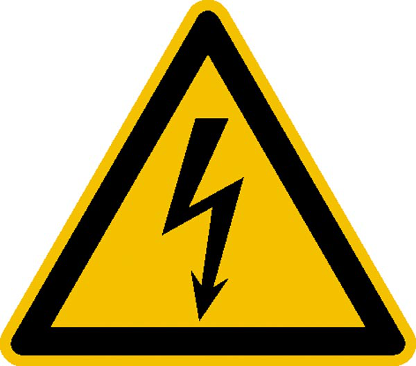 Elektrokennzeichnung/Warnschild, Warnung vor elektrischer Spannung